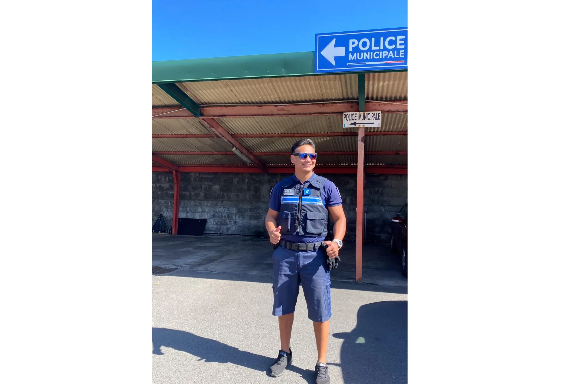 Hokini Commings, policier à la brigade de Punaauia, en Polynésie française