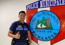 Hokini Commings, policier à la brigade de Punaauia, en Polynésie française