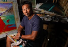 Evrard Chaussoy Hommes de Polynésie Artiste peintre raiatea