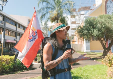 Jason Temaui Man Militant écologiste UNOC Hommes de Polynésie Photographe : Cartouche Louise-Michèle