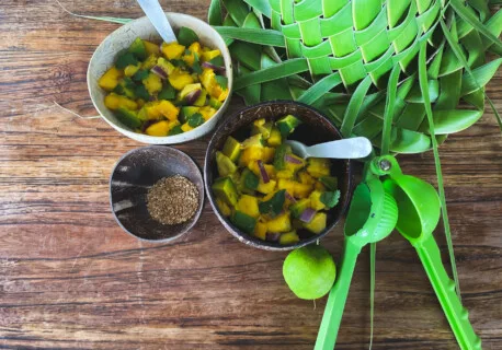 Salade mangue avocat Recette Hommes de Polynésie