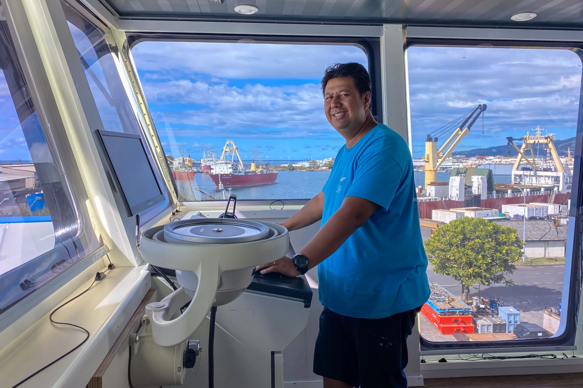 Rémi Cheong, capitaine de bateau à la SNP Tahiti Hommes de Polynésie Crédit : CL Augereau