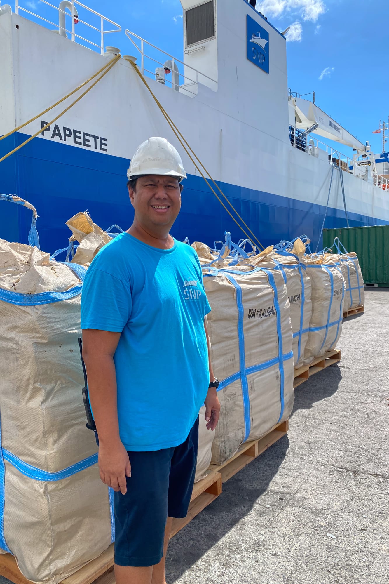 Rémi Cheong, capitaine de bateau de la SNP, Tahiti