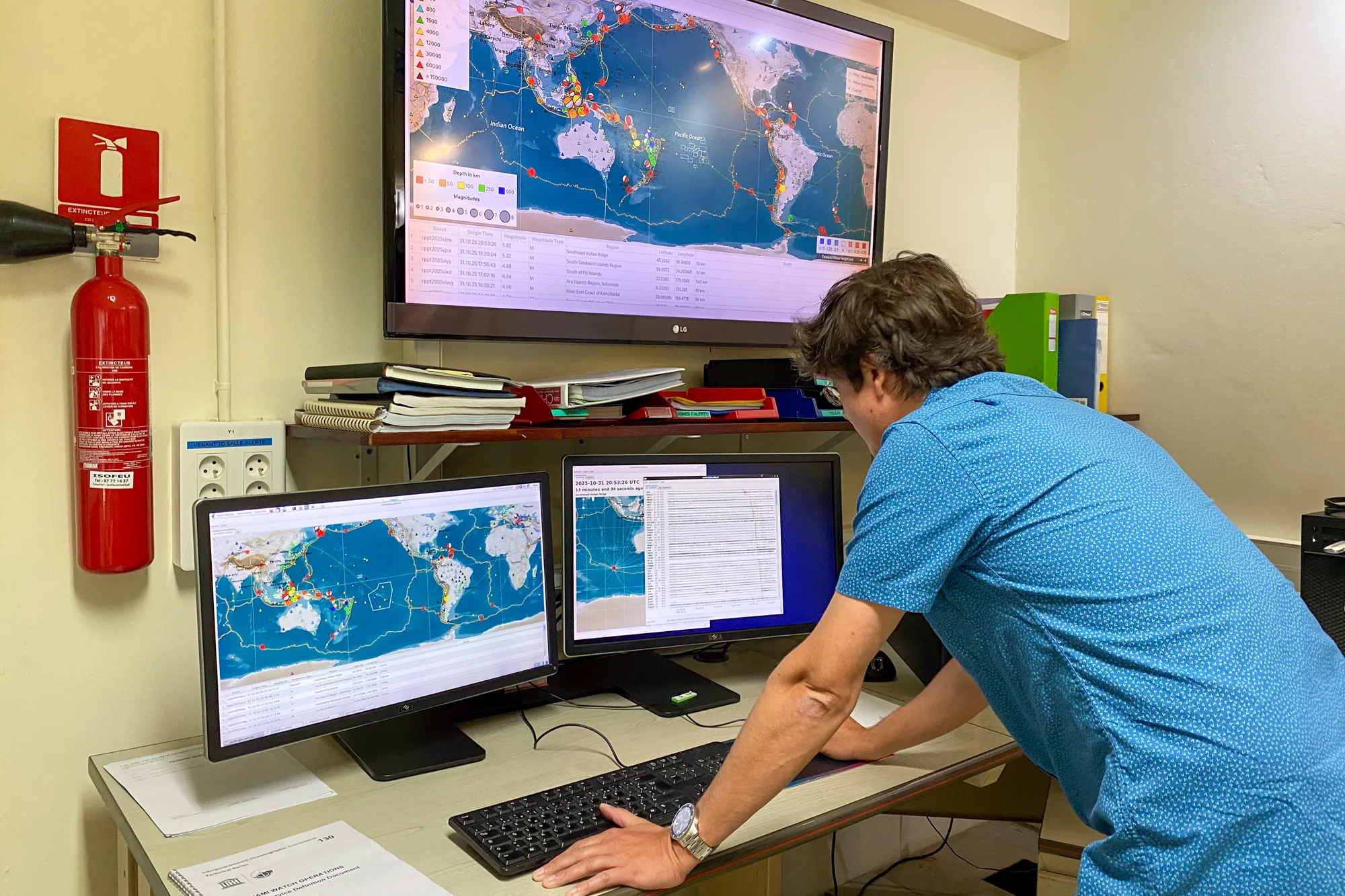 Anthony Jamelot, géophysicien à Tahiti et les simulation d'alerte au tsunami