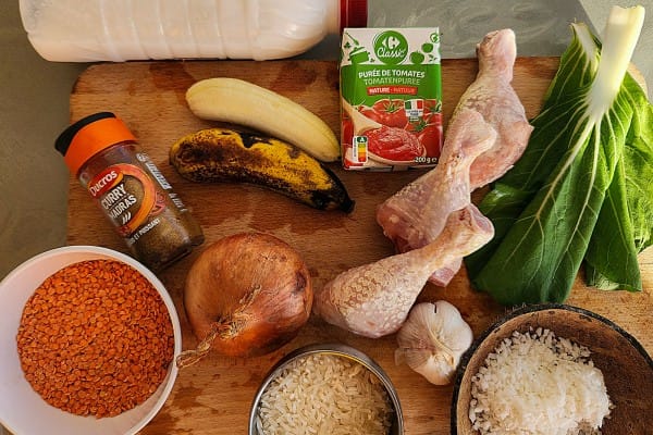 Recette dhal lentille pota et bananes