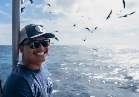 Temehani Chand, technicien spécialiste de la pêche en Polynésie française Credit : Theo Guillaume