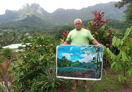 Didier Gendron Peintre Moorea Hommes de Polynesie Credit : Toatane Rurua