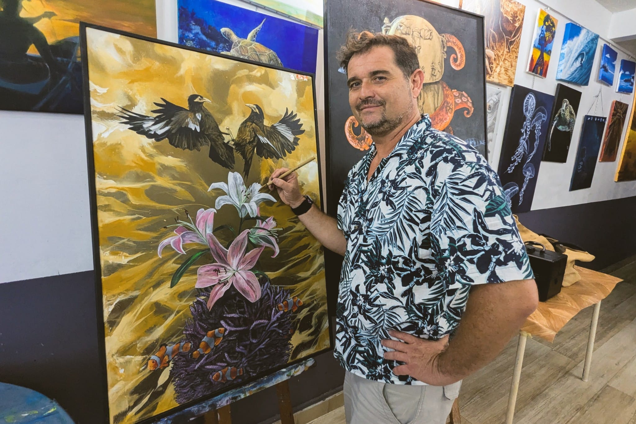 Sebastien Canetto, artiste peintre en Polynésie
