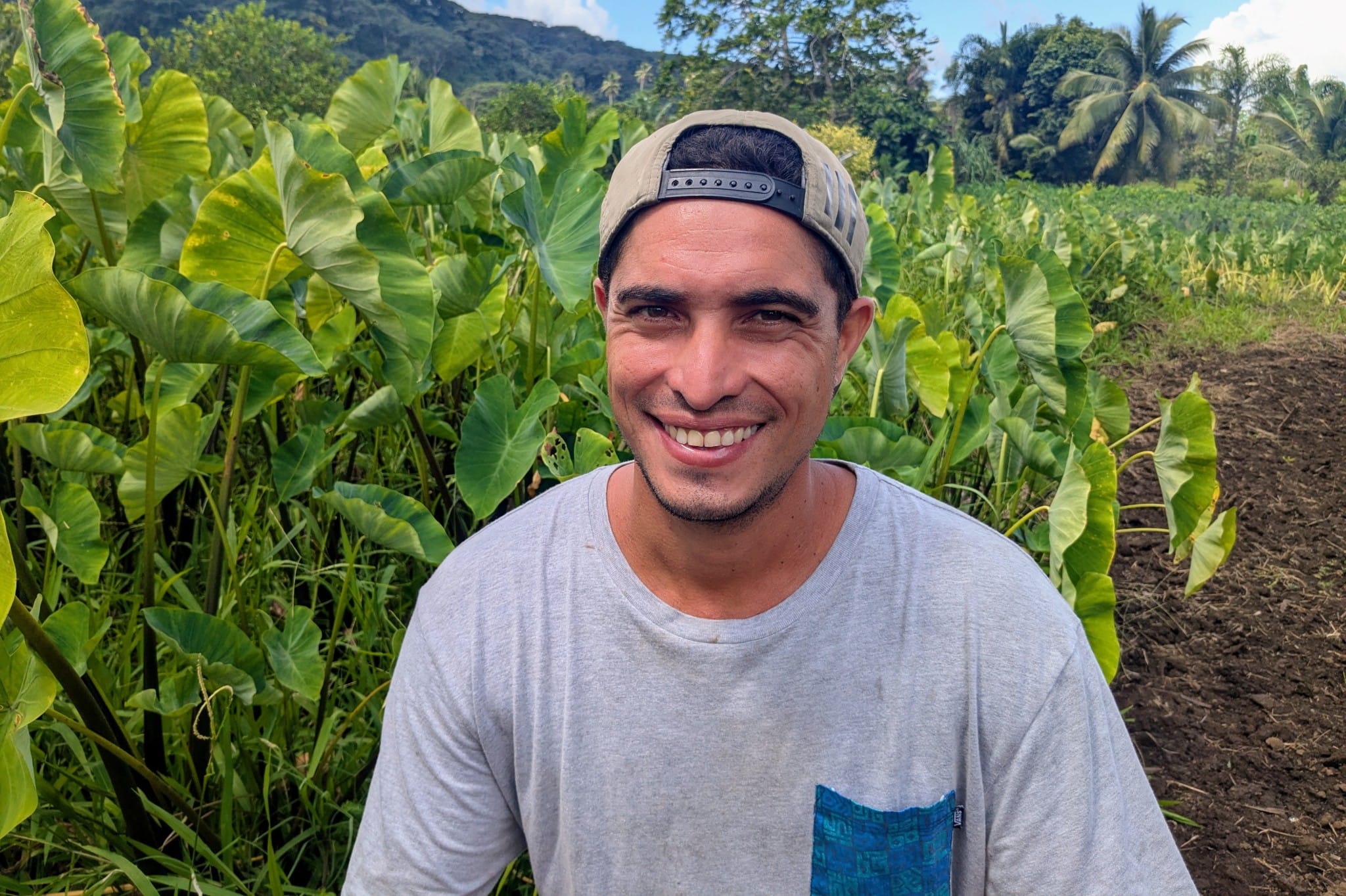 Tuhani Pugibet, agriculteur à Paea