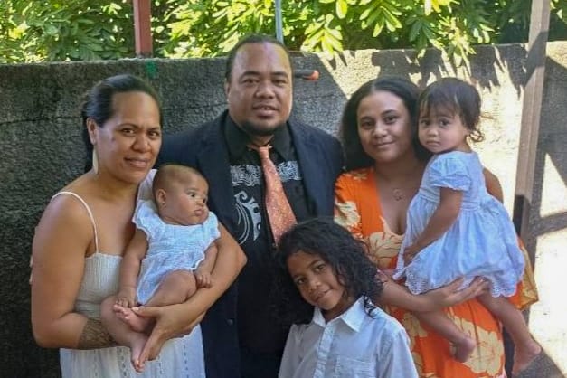 Wilton Itae Tetaa avec sa famille