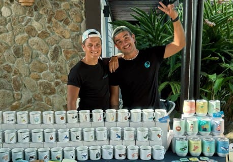 Benjamin et Savinien de Dis-moi des motu à Tahiti